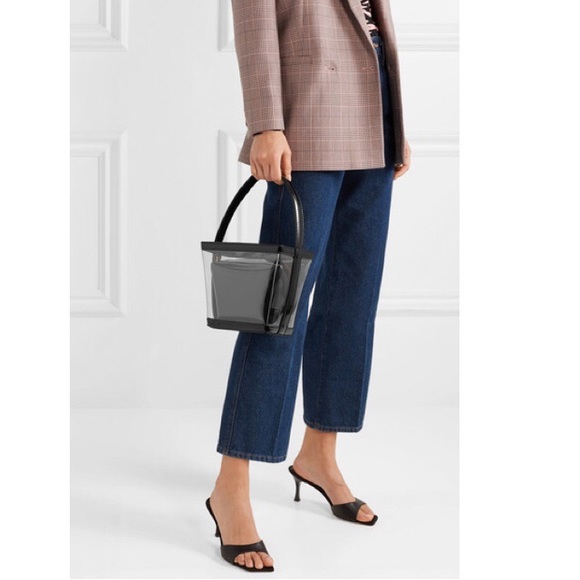 STAUD Clear PVC + Black Patent Tote – Chic Minimalist Must-Have (NWT) - Picture 2 of 8